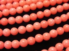산호(코랄)- 6mm 비즈원석 품질,한줄 사이즈 39cm (참색) - 5줄/구매 시 20% 할인
