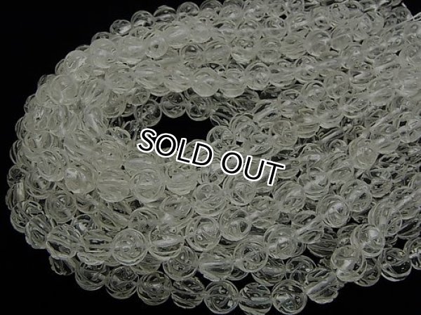 Photo2: 백수정 꽃(장미) 파츠 라운드12mm , 3A품질 한줄 사이즈 35cm, /- 5줄 구매 시 10% 할인 (2)