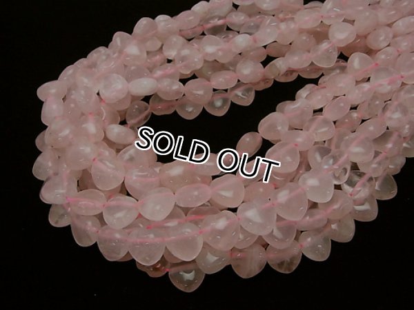 Photo2: 로즈쿼츠  하트파츠  10*10mm , 3a품질, 한줄사이즈 39cm, - 5줄/구매 시 20% 할인 (2)