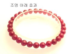 루비(Ruby) 6.2mm라운드  팔찌 , 4a품질,  