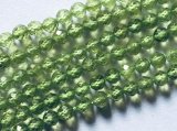 페리도트 볼 컷팅 비즈 4mm  3a품질,  한줄 사이즈 39cm -  5줄/구매 시 10% 할인