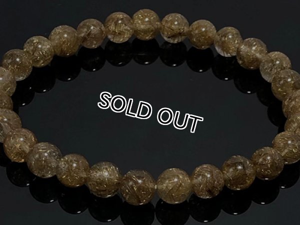 Photo2: 실버루틸Rutile-은침수정  비즈6.9mm  4a품질, 【1점】 (2)