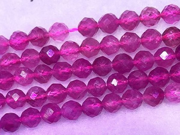 Photo1: 토르말린- 핑크 색상 보석품질 4a 라운드 컷팅 4미리 5줄 구매시 20%할인 (1)