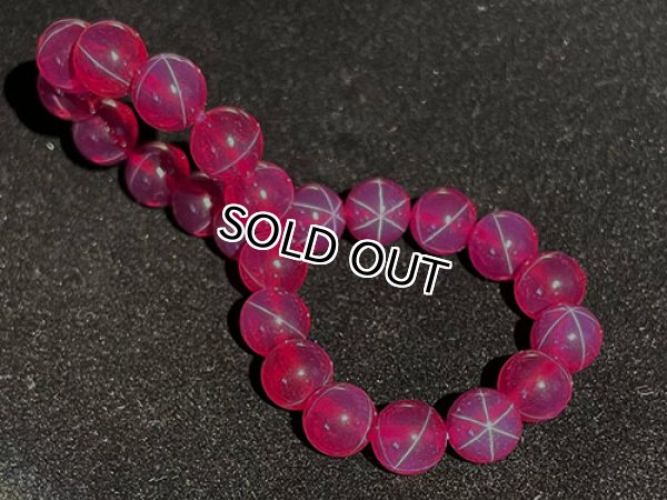 Photo3: 모이산나이트 스타 루비(Ruby) 6mm라운드  팔찌 , 5a품질,   (3)