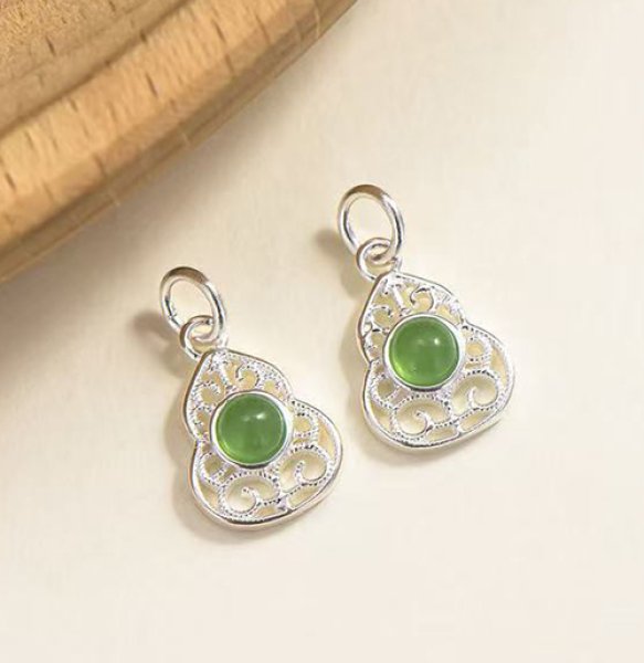 Photo2: 실버925 복록 펜던트 팔찌 목걸이 용 펜던트 (2)